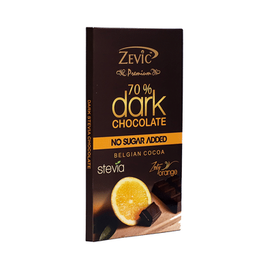 Zevic 70% Dark Chocolate | Diabetic Friendly | Flavour Zesty Orange