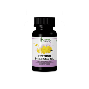 Herbs & Health Evening Primrose Oil Liquid Filled Vegetarian Capsule
