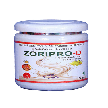 Zoripro-D Protein Powder with Power of Herbs (200gm Each) Vanilla