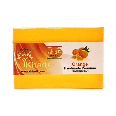 Khadi India Orange Handmade Premium Bathing Bar