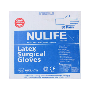 Nulife Sterile Powder Free Surgical Gloves 8.0