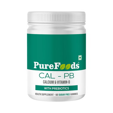 PureFoods Calcium -PB Gummies With Vitamin D & Prebiotics Mango Gluten And Sugar Free