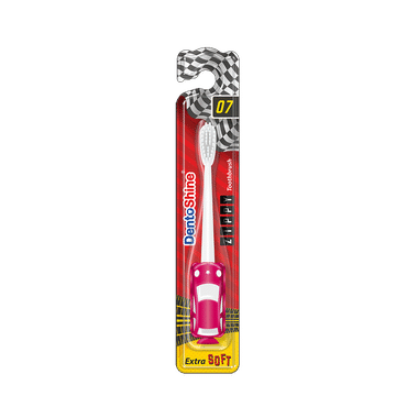 DentoShine Pink Extra Soft Zippy Toothbrush For Kids