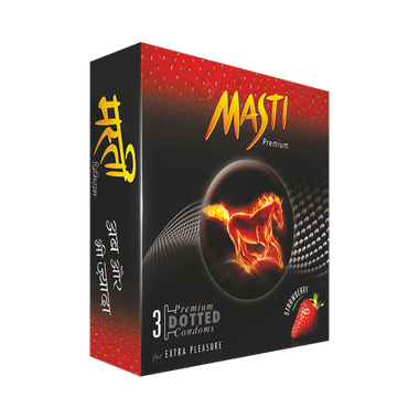Masti Premium Dotted Condom Chocolate And Strawberry