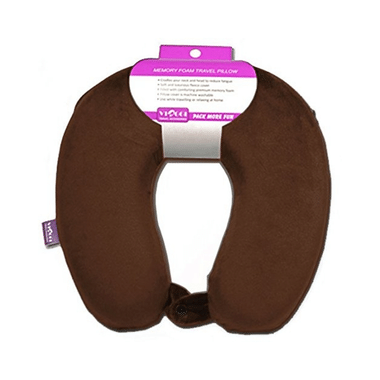 Viaggi U Shape Memory Foam Neck Pillow Brown