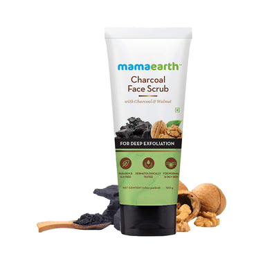 Mamaearth Charcoal Face Scrub | Paraben & SLS-Free | For All Skin Types