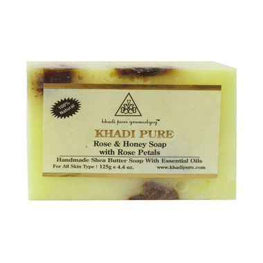 Khadi Pure Rose & Honey With Rose Petals Soap