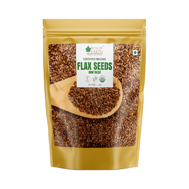 Bliss Of Earth Certified Organic Flax Seeds Raw (Alsi)