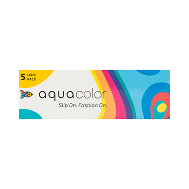 Aquacolor Daily Disposable Colored Contact Lens With UV Protection Optical Power -1.75 Icy Blue