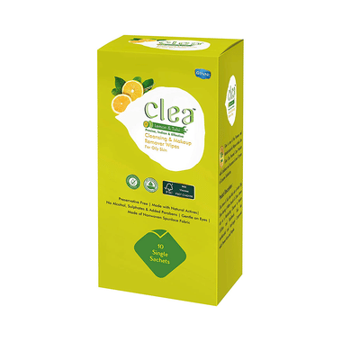Ginni Clea Cleansing & Make-Up Remover Wipes Lemon & Tulsi