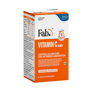 Rubicon Fab Immunity Vitamin C 500mg Controlled Release Tablet Orange