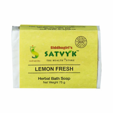 Satvyk Herbal Bath Soap Lemon Fresh