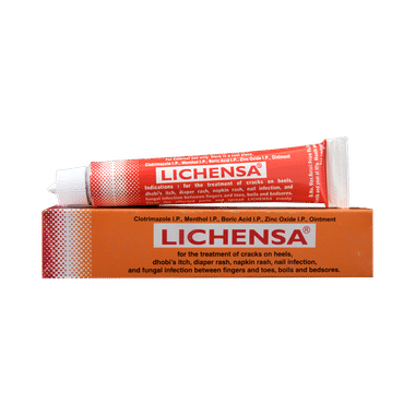 Lichensa Ointment For Cracked Heels, Diaper/ Napkin Rash, Nail & Fungal Infection