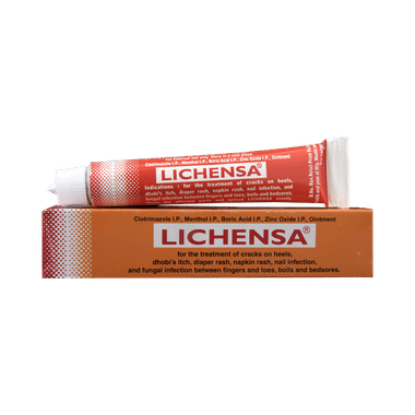 Lichensa Ointment For Cracked Heels, Diaper/ Napkin Rash, Nail & Fungal Infection