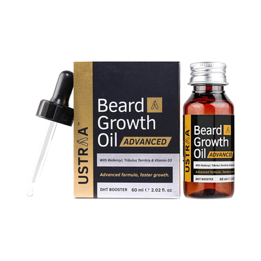 Ustraa Beard Growth Oil-with Redensyl, 8 Natural Oils Including Jojoba Oil, Vitamin E | No Harmful Chemicals Advanced
