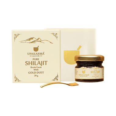 Upakarma Ayurveda Pure Shilajit Resin Form with Gold Dust