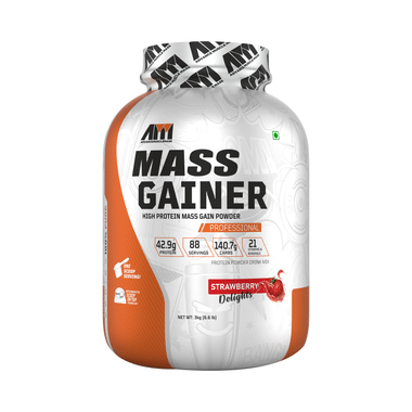 Advance MuscleMass High Protein Mass Gainer Powder Strawberry Delight