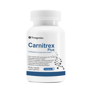Trexgenics Carnitrex Plus L-Carnitine Carnipure Veg Capsules