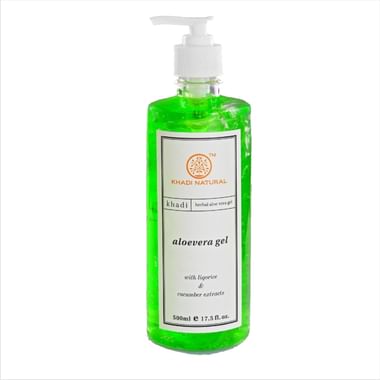 Khadi Naturals Ayurvedic Aloevera Gel With Liqorice & Cucumber Extracts Green