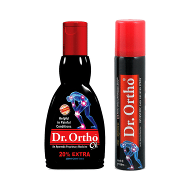 Dr Ortho Combo Pack Of Pain Relief Oil 120ml & Spray 75ml