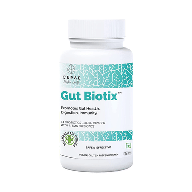 Curae Health & Lifestyle Gut Biotix Probiotics And Prebiotics Capsule