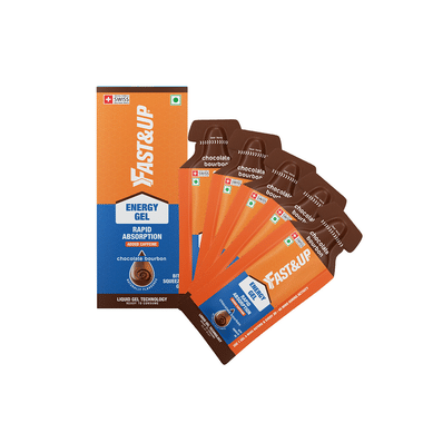 Fast&Up Gel Sachet | Rapid Absorption & Liquid Gel Technology | Flavour Chocolate Bourbon Added Caffeine