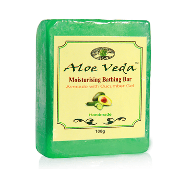 Aloe Veda Moisturising Bathing Bar Avocado With Cucumber Gel