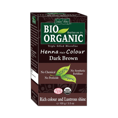 Indus Valley Dark Brown Bio Organic Henna Hair Color