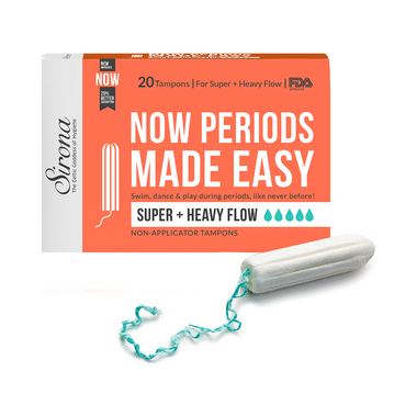 Sirona Now Periods Made Easy Premium Digital Tampons Super + Heavy Flow