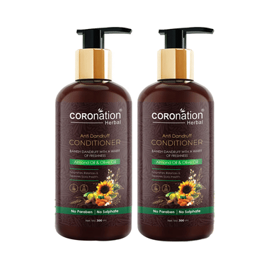 Coronation Herbal Almond Oil & Olive Oil Anti Dandruff Conditioner (300ml Each)