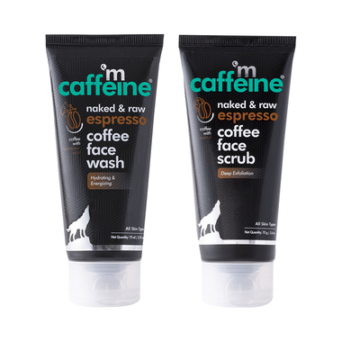 mCaffeine Combo Pack of Coffee Face Wash (75ml) & Espresso Face Scrub (75gm)
