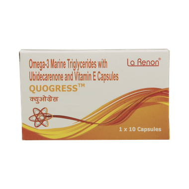 Quogress Soft Gelatin Capsule With CoQ10, Vitamin E & Omega-3 Fatty Aids