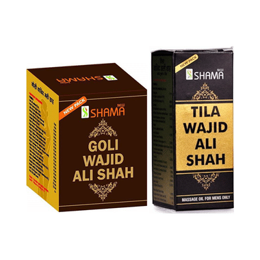 New Shama Combo Pack Of Goli Wajid Ali Shah 10 Tablets & Tila Wajid Ali Shah 15ml