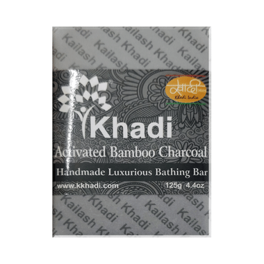 Khadi India Activated Bamboo Charcoal Handmade Luxurious Bathing Bar