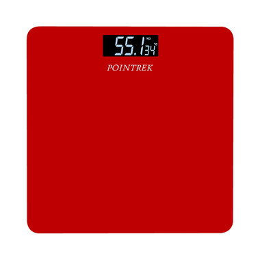 Pointrek Digital/LCD Weighing Scale Red Glass