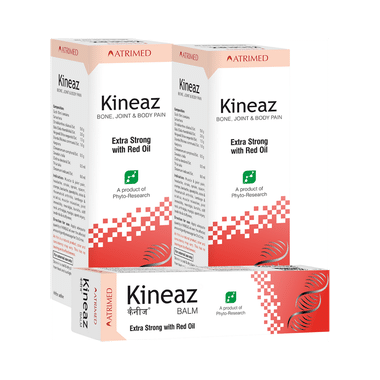 Atrimed Combo Pack Of Kineaz Extra Strong With Red Oil And Kineaz Balm