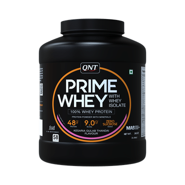 QNT Prime Whey Isolate Powder Kesaria Gulab Thandai