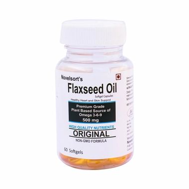 Novelsort's Flaxseed Oil 500mg Softgel Capsules