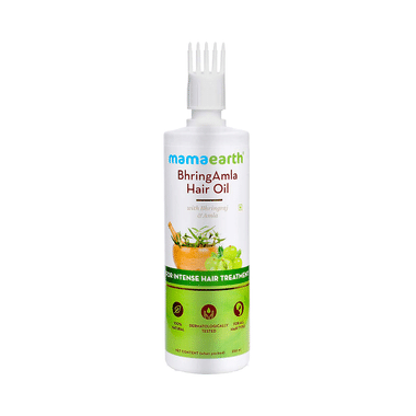 Mamaearth BhringAmla Hair Oil For All Skin Types | Mineral Oil & Silicone-Free