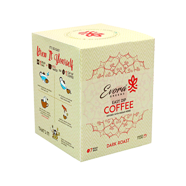Evora Greens Easy Dip Coffee Bean Bag (12.5gm Each) Dark Roast