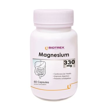 Biotrex Magnesium 330mg For Heart Health, Digestion & Constipation Relief | Capsule