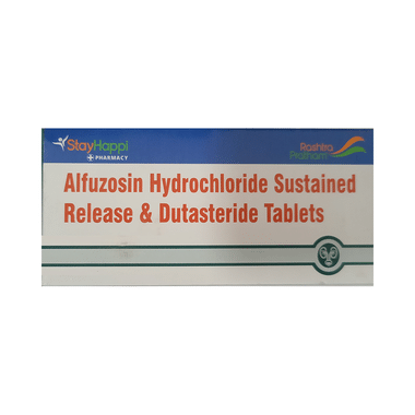 StayHappi Alfuzosin Hydrochloride+Dutasteride 10mg/0.5mg Tablet SR