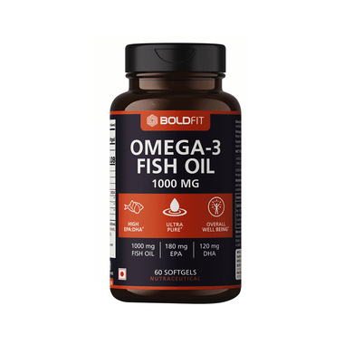 Boldfit Omega 3 Fish Oil 1000mg Softgels