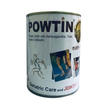 Powtin Gold Protein With Ashwagandha For Geriatric & Joint Care | Sugar Free | Flavour Kesar Elaichi Powder