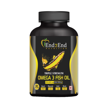 End2End Nutrition Triple Strength Omega 3 Fish Oil Softgel (60 Each)