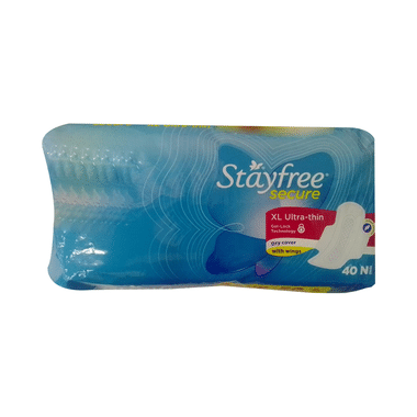 Stayfree Secure Ultra-Thin Sanitary Pads With Wings | Size Pads XL