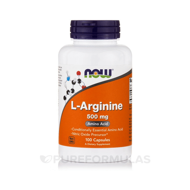 Now Foods L-Arginine 500mg With Amino Acid | For Urea Metabolism & Excretion | Capsule