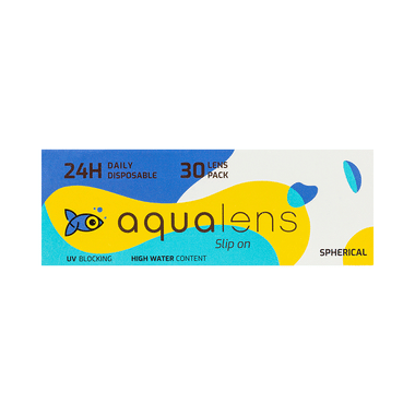 Aqualens 24H Contact Lens With High Water Content & UV Protection Optical Power -3.5 Transparent Spherical