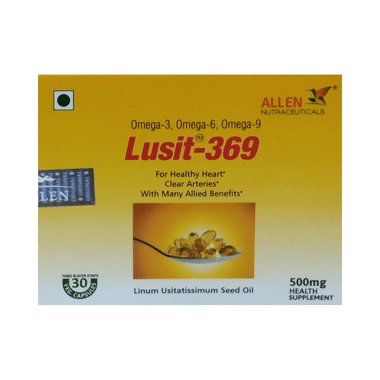 Allen Nutraceutical Lusit 369 with Omega 3-6-9 | For Healthy Heart | Capsule