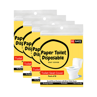 Be Safe Forever Disposable Paper Toilet Seat Cover (10 Each) Yellow